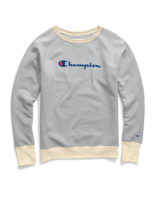 Champion Womens Powerblend Fleece Boyfriend Crew