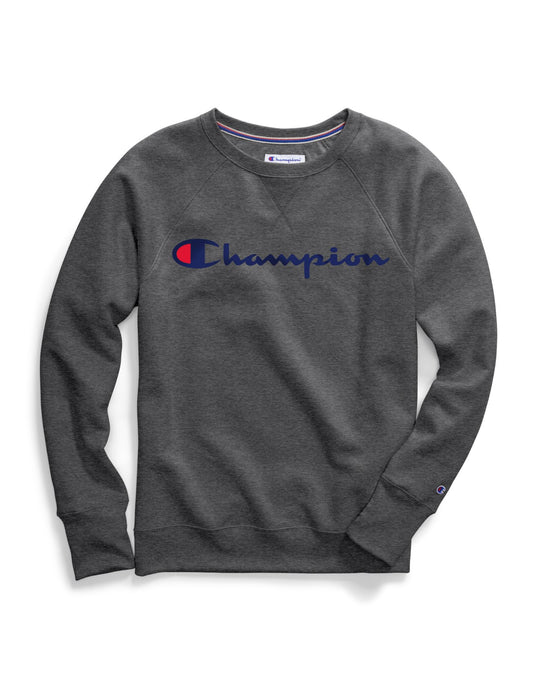 Champion Womens Powerblend Fleece Boyfriend Crew