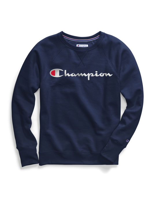 Champion Womens Powerblend Fleece Boyfriend Crew