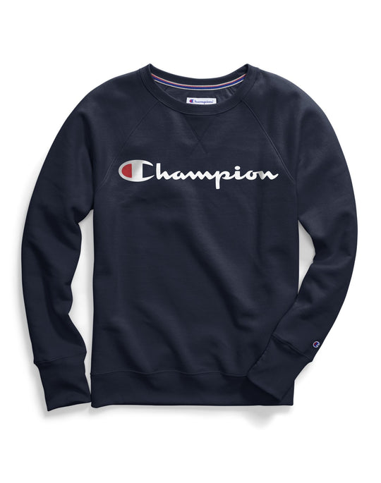 Champion Womens Plus Powerblend Fleece Boyfriend Crew