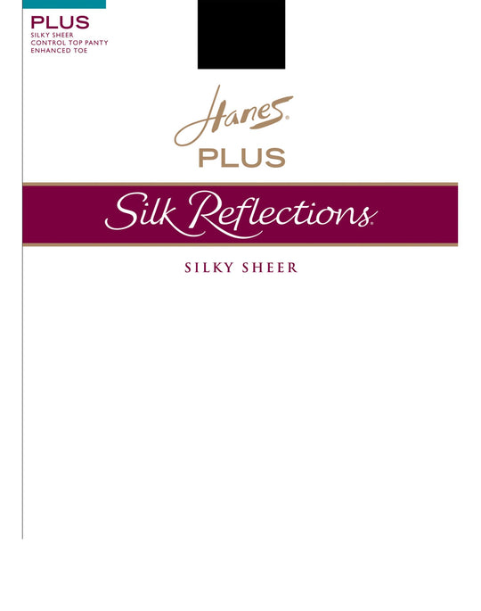 Hanes Silk Reflections Plus Control Top, Enhanced Toe Pantyhose 1 Pair Pack