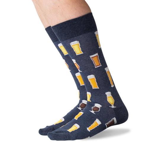 Hot Sox Mens Beer Crew Socks