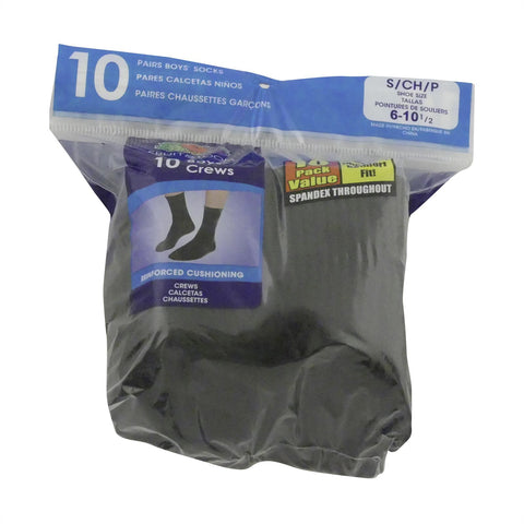 Fruit Of The Loom Boys Core 10 Pack Crew Socks