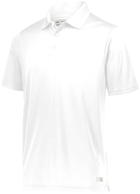 Russell Athletic Essential Short Sleeve Polo, XL, White