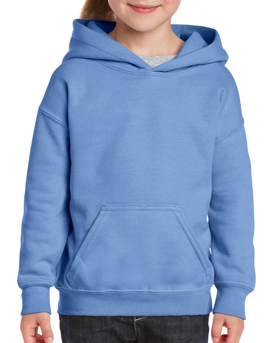 Gildan Youth Heavy Blend Hooded Sweatshirt, XS, Heather Sport Dark Navy