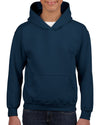 Gildan Youth Heavy Blend Hooded Sweatshirt, XS, Heather Sport Dark Navy