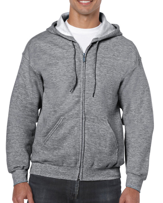 Gildan Mens Heavy Blend Full Zip Hooded Sweatshirt, XL, Navy