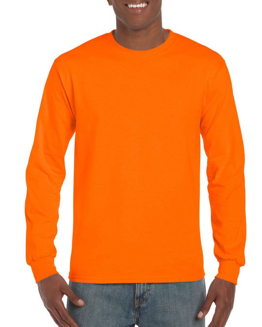 Gildan Mens Ultra Cotton Long Sleeve T-Shirt, XL, Sport Grey