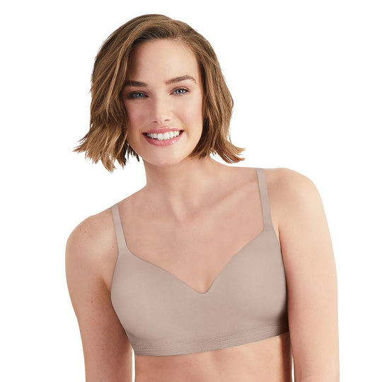 Hanes Womens Ultimate No Dig Support with Lift Wirefree Bra, XS, White