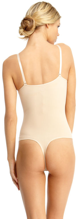 SlimMe By MeMoi womens Basic Control Bodysuit with Thong Shaper