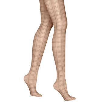 Hanes Women`s Silk Reflections Sheer Plaid Tight
