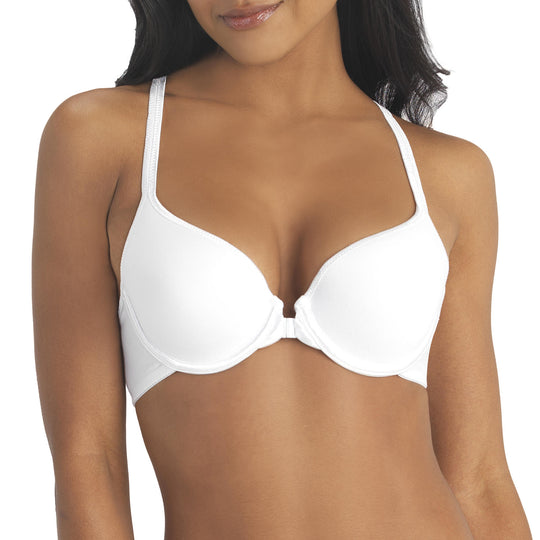 Vassarette Women`s Cotton Front Close Racerback Bra