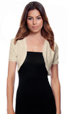 Short Sleeve Open Shrug Basic Bolero