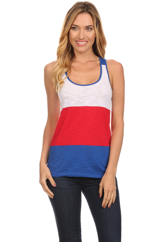 Women's Colorblock Racerback Tank Top