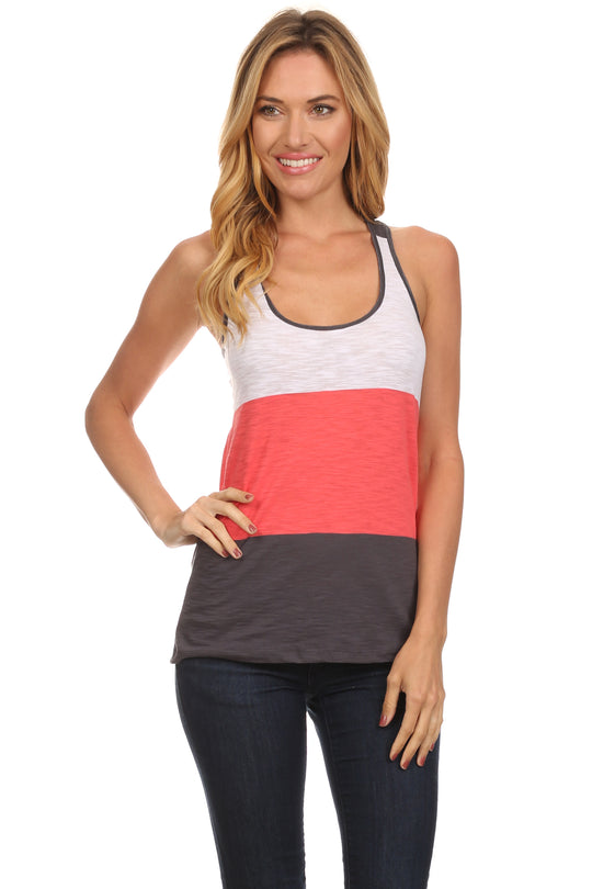 Women's Colorblock Racerback Tank Top