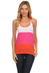 Women's Colorblock Racerback Tank Top