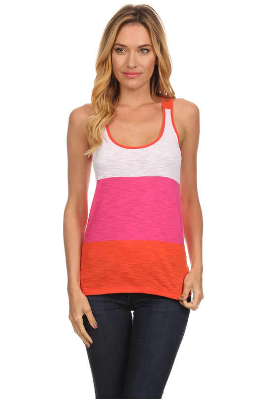 Women's Colorblock Racerback Tank Top