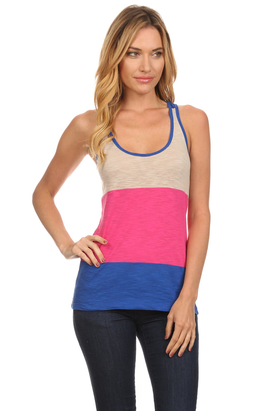 Women's Colorblock Racerback Tank Top