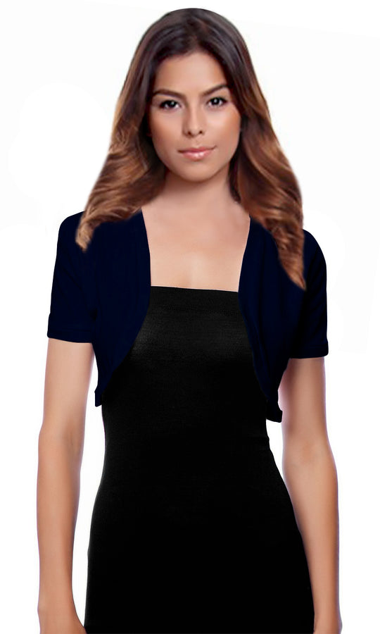Short Sleeve Open Shrug Basic Bolero