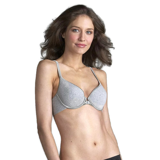 Vassarette Women`s Cotton Front Close Racerback Bra