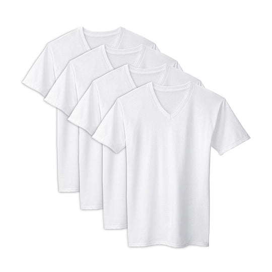Fruit of the Loom Premium Men’s 4-Pack Premium Cotton V-Neck T-Shirts