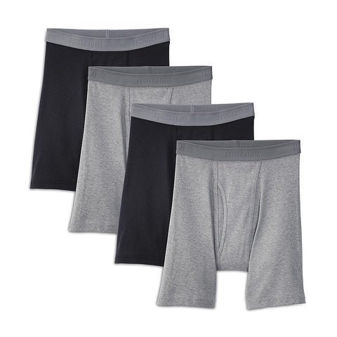 Fruit of the Loom Premium Men’s 4 Pack Premium Cotton Boxer Briefs