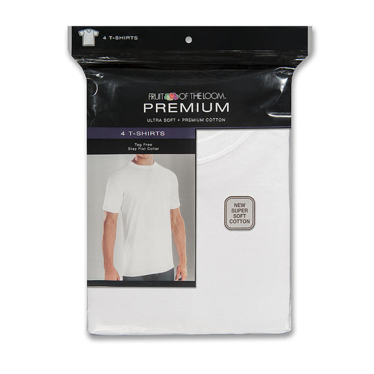 Fruit of the Loom Premium Men’s 4 Pack Premium Cotton T-Shirts