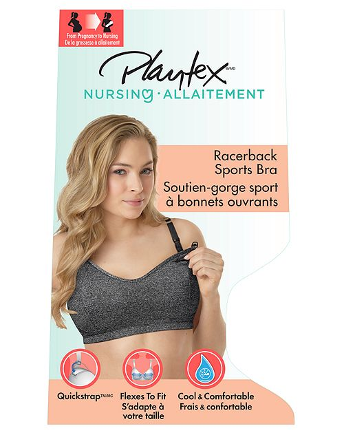 Playtex Womens Nursing Sport Racerback Bra