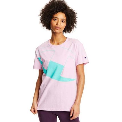 Champion Life Womens Boyfriend Tee, L, Blue Horizon